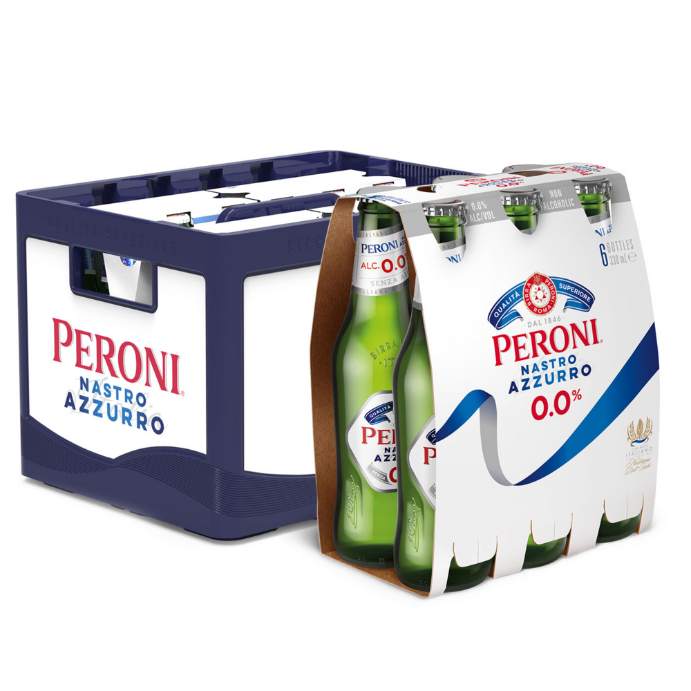 Peroni 0,0% Nastro Azzurro 4x6x0,33MW (MEHRWEG)