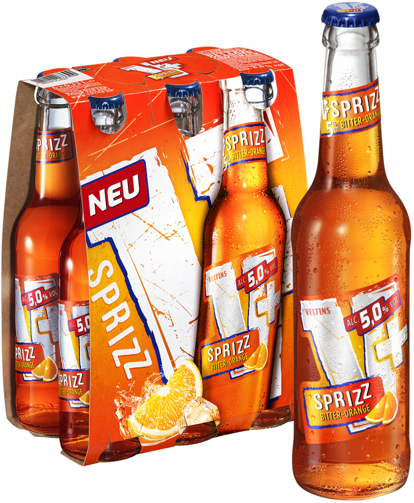 Veltins V+ Sprizz Bitter-Orange-Geschmack 5,0 %vol. 4x6x0,33MW (MEHRWEG)