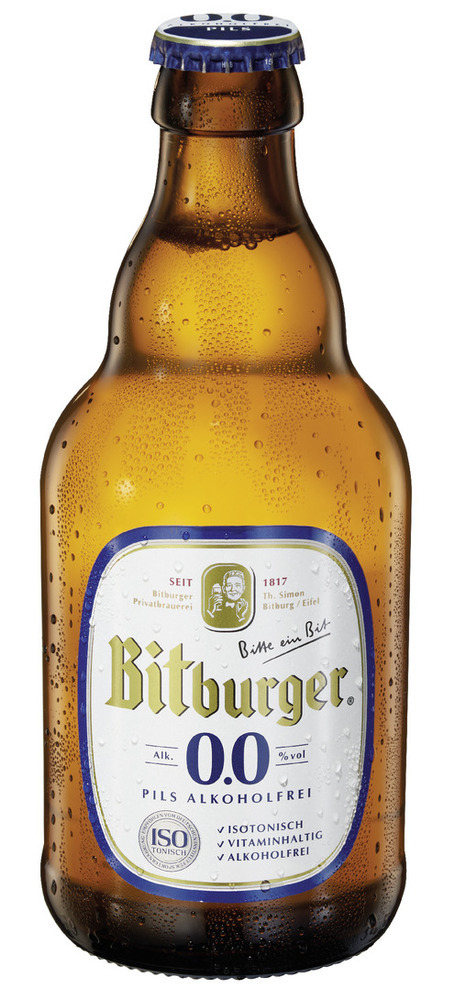 Bitburger 0,0% Alkoholfrei Steinie 20x0,33MW (MEHRWEG)