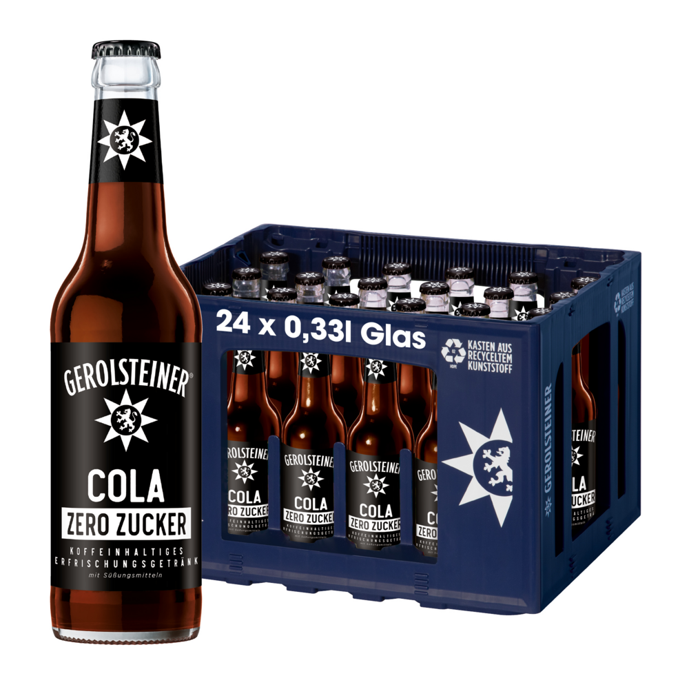 Gerolsteiner Cola Zero Zucker Longneck 24x0,33MW (MEHRWEG)