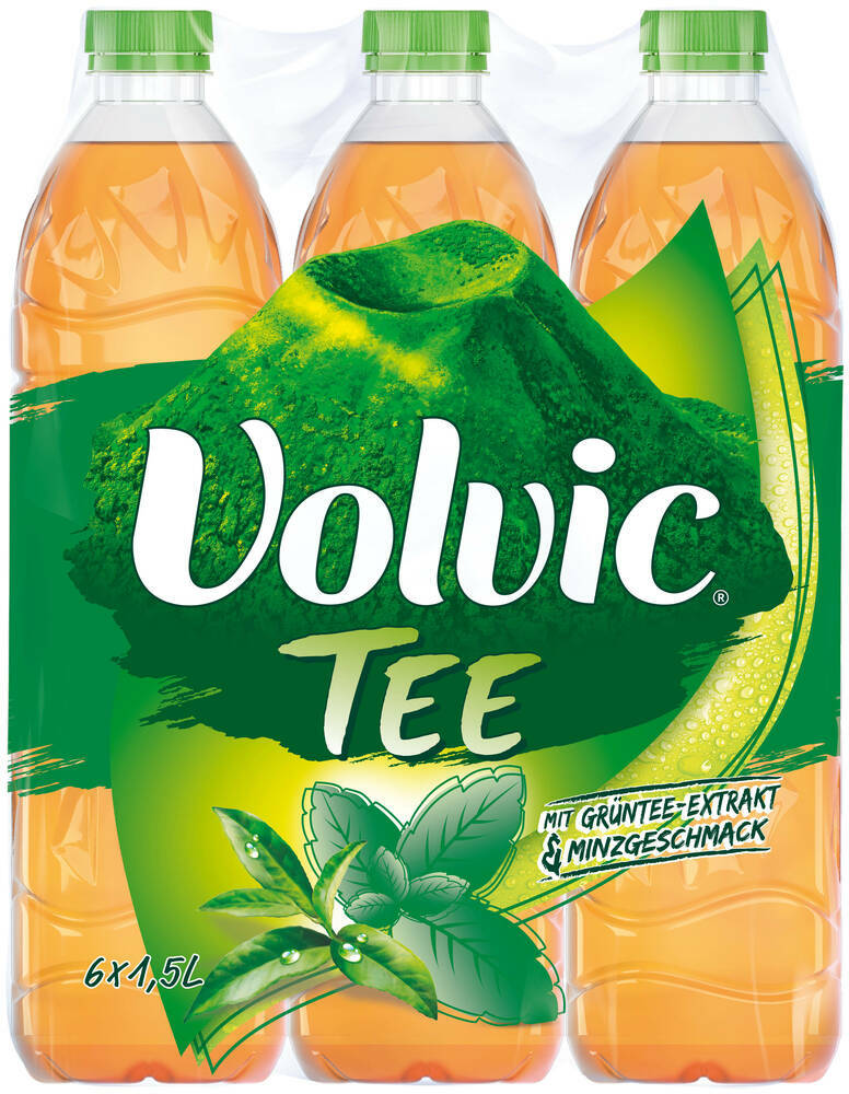 Volvic Grüner Tee Minze 6x1,5 MW (MEHRWEG)