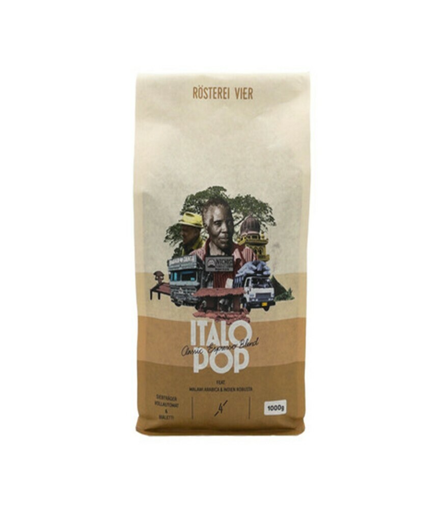 Italo Pop Classic Espresso Blend ganze Bohnen 1x1kg