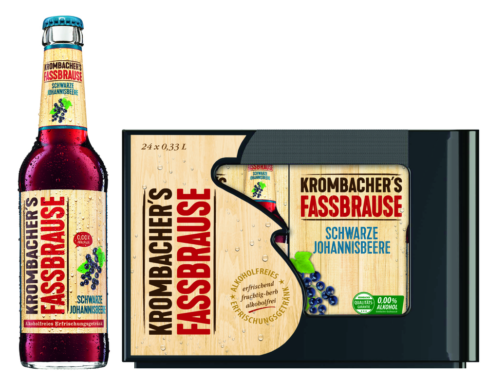 Krombacher's Fassbrause schwarze Johannisbeere 4x6x0,33MW (MEHRWEG)