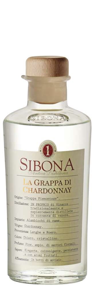 Sibona Grappa di Chardonnay 40% 1x0,5 (EINWEG)