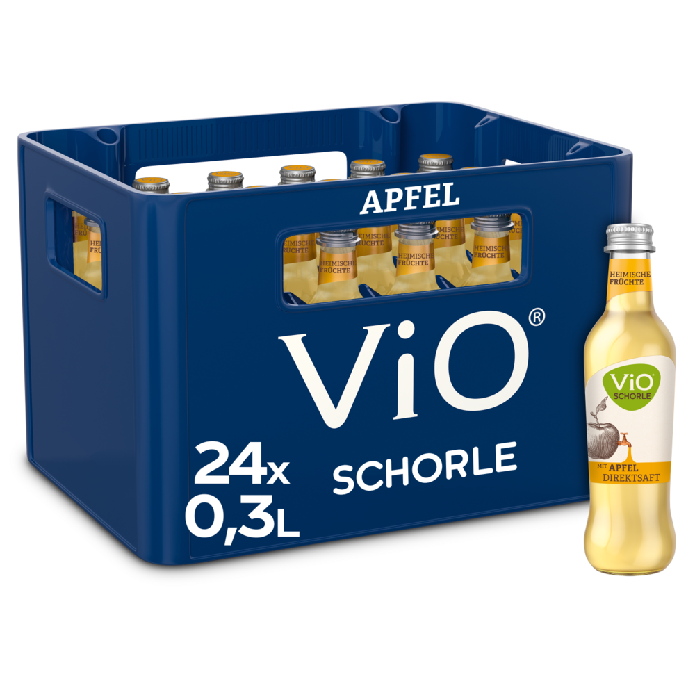 VIO Schorle Apfel 24x0,3 MW (MEHRWEG)