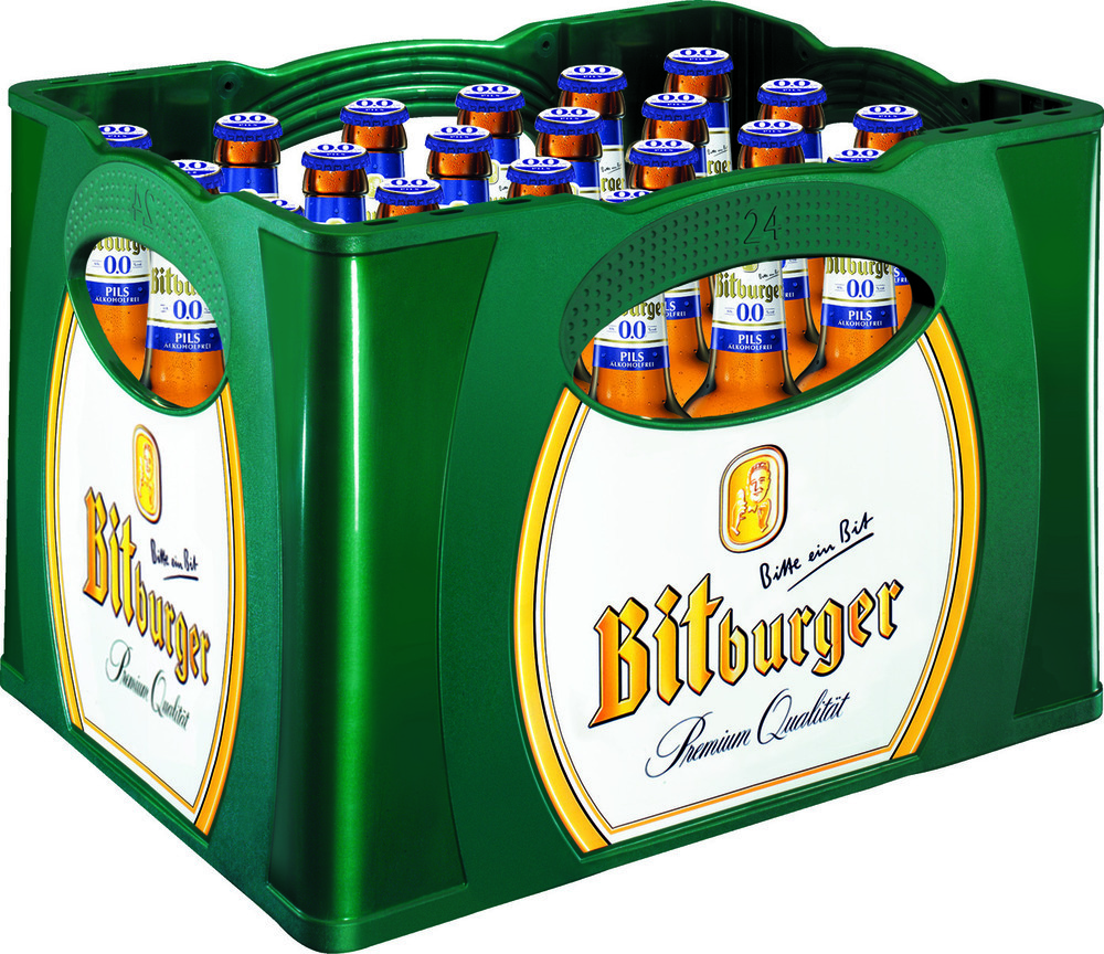 Bitburger 0,0% Pils Alkoholfrei 24x0,33MW (MEHRWEG)