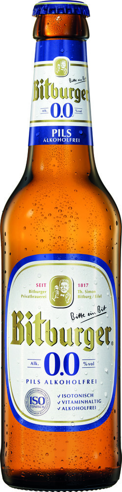 Bitburger 0,0% Pils Alkoholfrei 24x0,33MW (MEHRWEG)