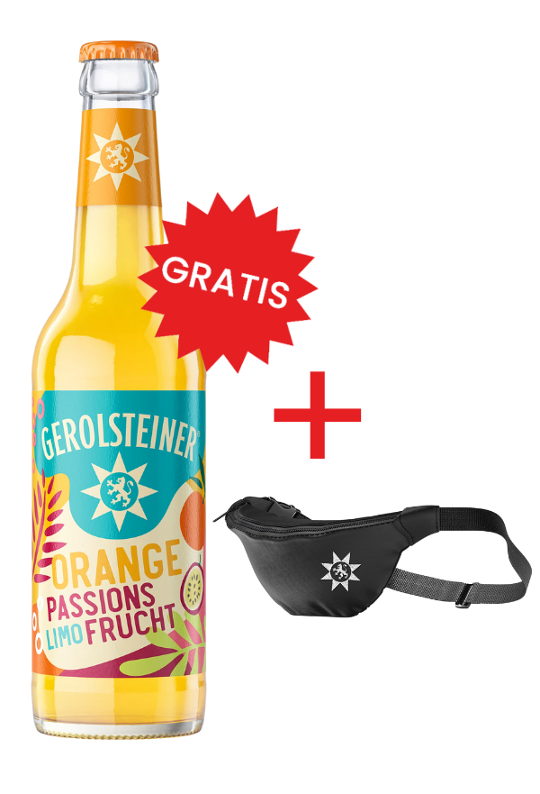 Gerolsteiner Orange-Passionsfrucht Longneck 24x0,33MW (MEHRWEG)