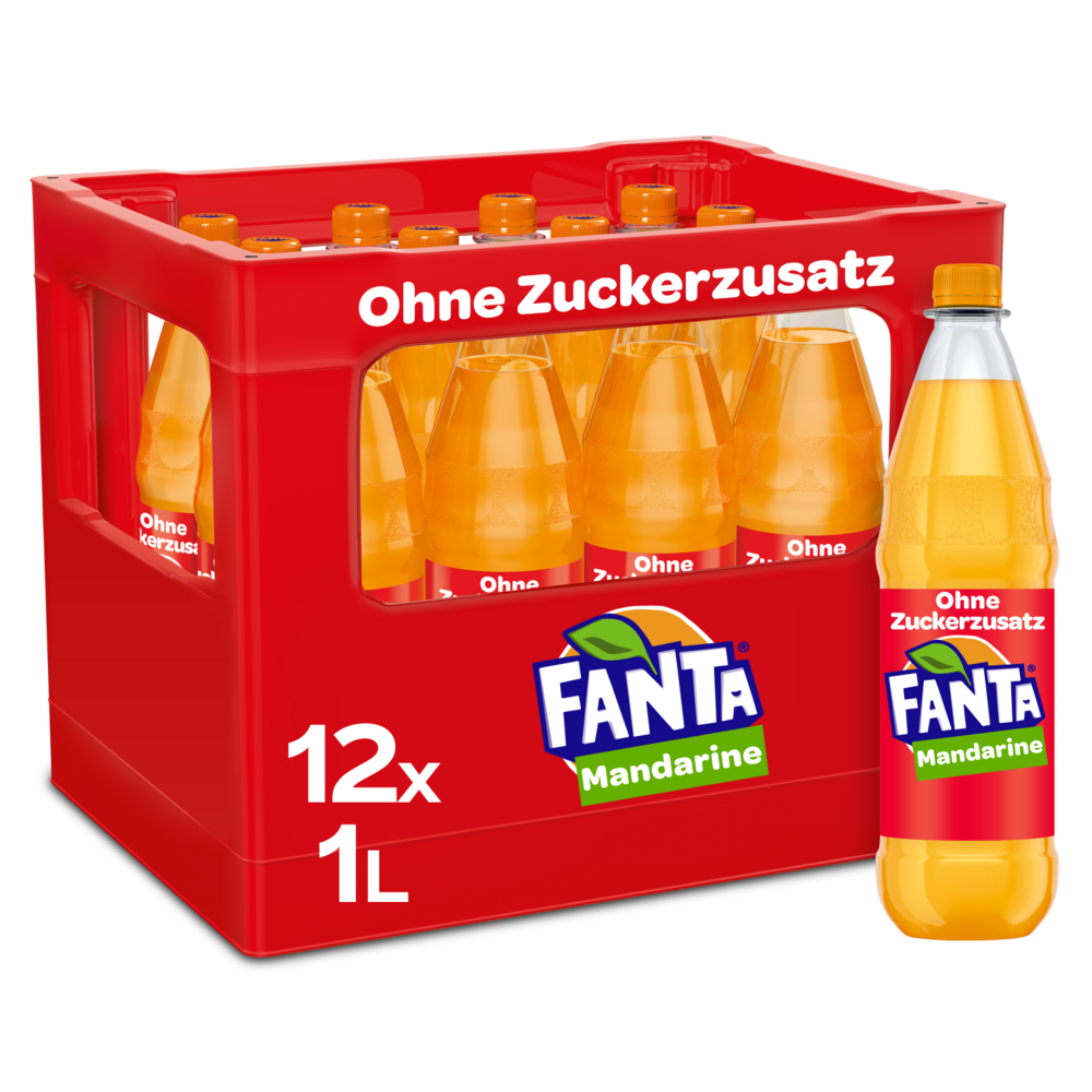 Fanta Mandarine ohne Zucker 12x1,0 (MEHRWEG)