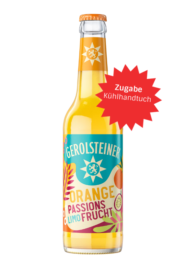 Gerolsteiner Orange-Passionsfrucht Longneck 24x0,33MW (MEHRWEG)